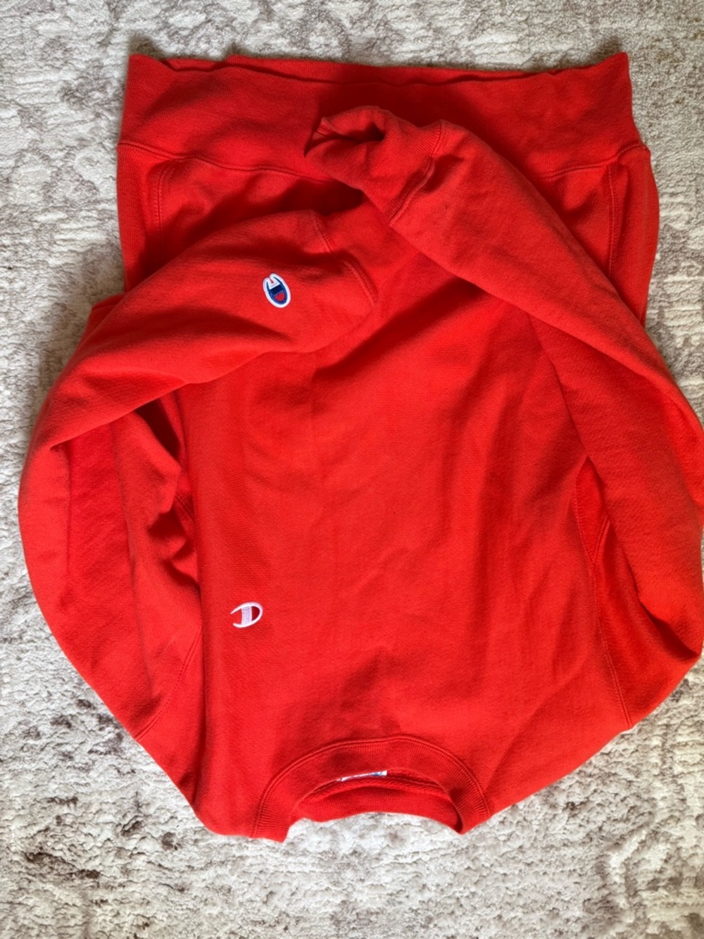 Champion Bright orange Pullover Sweatshirt with Logo